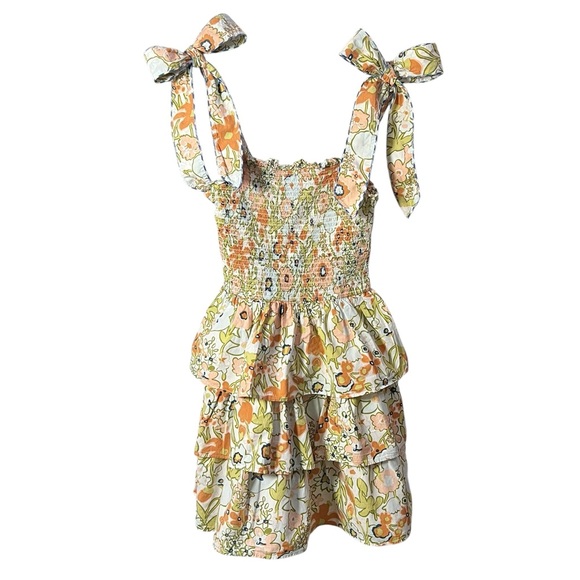 CLEOBELLA Tamara Mini Dress in Retro Floral 100% organic cotton SIZE SMALL - Picture 4 of 7